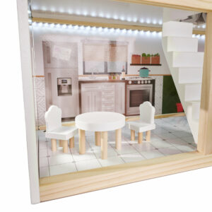 KX5944 Domek dla lalek drewniany apartament Ikonka boho