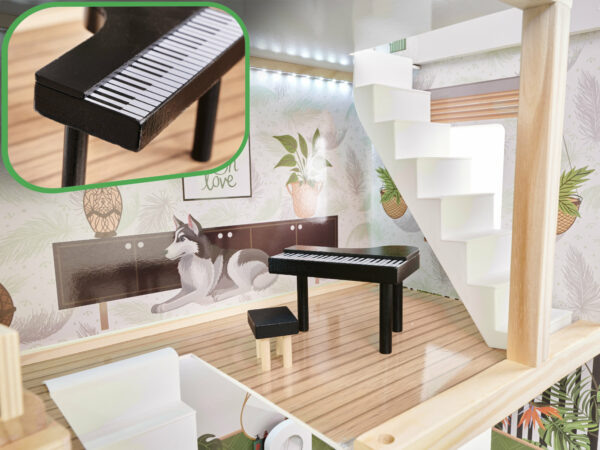LULILO Domek dla lalek drewniany apartament Ikonka boho