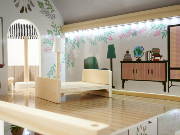 LULILO Domek dla lalek drewniany apartament Ikonka boho