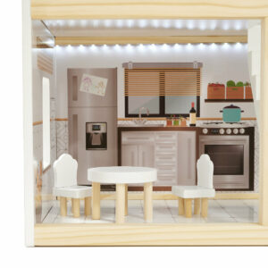 KX5944 Domek dla lalek drewniany apartament Ikonka boho
