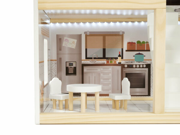 KX5944 Domek dla lalek drewniany apartament Ikonka boho