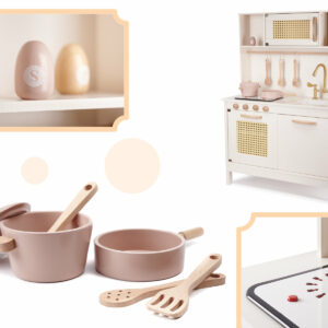 LULILO Kuchnia drewniana MDF retro z akcesoriami BOHO