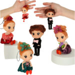 Lalka lalki do domku dla lalek 3 dziewczynki 1 chlopczyk zestaw 4szt 12cm