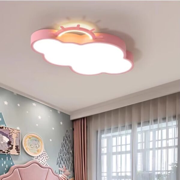 Lampa LED sufitowa plafon do pokoju dzieciecego sciemniana LUMELA pilot chmurka rozowa Lampa LED sufitowa plafon do pokoju dzieciecego sciemniana LUMELA pilot chmurka rozowa