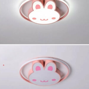 Lampa LED sufitowa plafon do pokoju dzieciecego sciemniana LUMELA pilot kroliczek