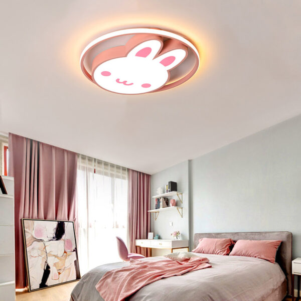 Lampa LED sufitowa plafon do pokoju dzieciecego sciemniana LUMELA pilot kroliczek