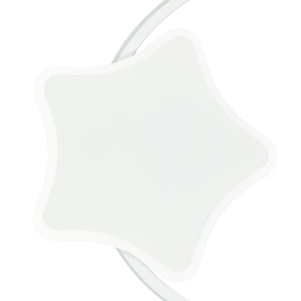 Lampa LED sufitowa plafon do pokoju dzieciecego sciemniana LUMELA pilot ksiezyc biala