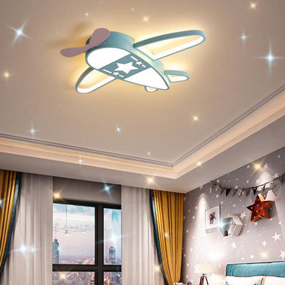 Lampa LED sufitowa plafon do pokoju dzieciecego sciemniana LUMELA pilot samolot