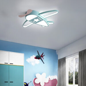 Lampa LED sufitowa plafon do pokoju dzieciecego sciemniana LUMELA pilot samolot