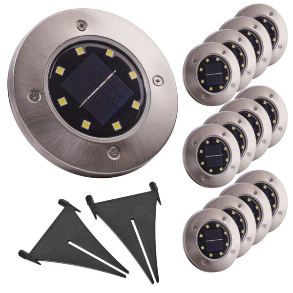 Lampa solarna ogrodowa LED najazdowa gruntowa 12szt Lampa solarna ogrodowa LED najazdowa gruntowa 12szt