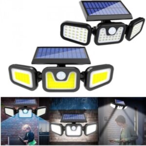 Lampa solarna potrojna czujnik ruchu i zmierzchu