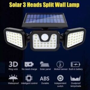 Lampa solarna potrojna czujnik ruchu i zmierzchu