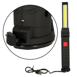 Lampa warsztatowa latarka USB 5 trybow magnes hak akumulator 1200 mAh 200 lm KAFUWELL