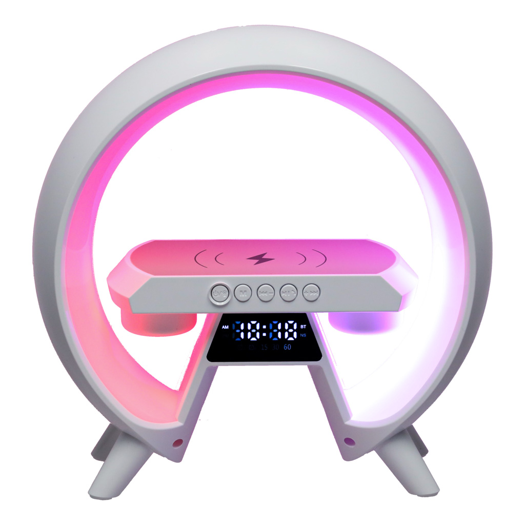 Lampka LED z ladowarka indukcyjna z radiem