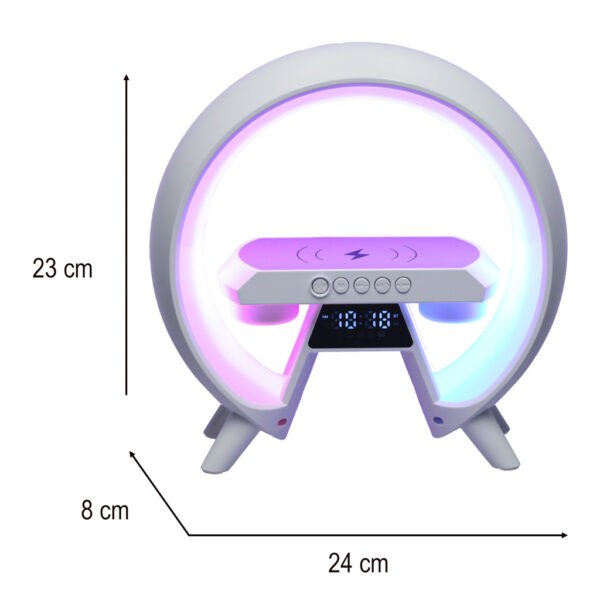Lampka LED z ladowarka indukcyjna z radiem