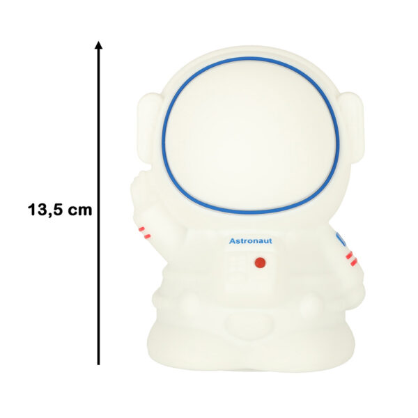 Lampka nocna dla dzieci silikonowa 8 LED USB biala astronauta