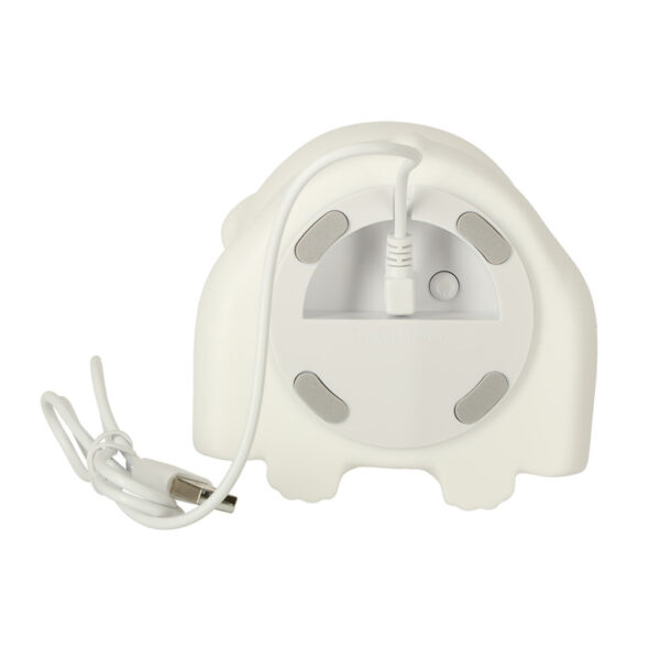 Lampka nocna dla dzieci silikonowa 8 LED USB biala piesek