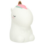 Lampka nocna dla dzieci silikonowa na baterie biala RGB jednorozec