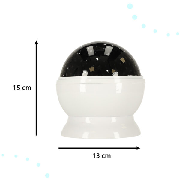 Lampka nocna projektor gwiazd 2w1 USB biala