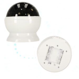 Lampka nocna projektor gwiazd 2w1 USB biala