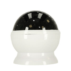 Lampka nocna projektor gwiazd 2w1 USB biala