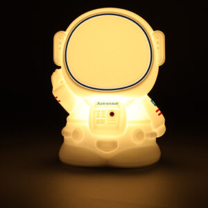 Lampka nocna silikonowa biala astronauta
