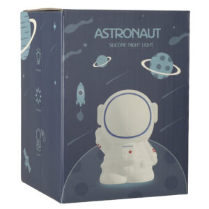 Lampka nocna silikonowa biala astronauta