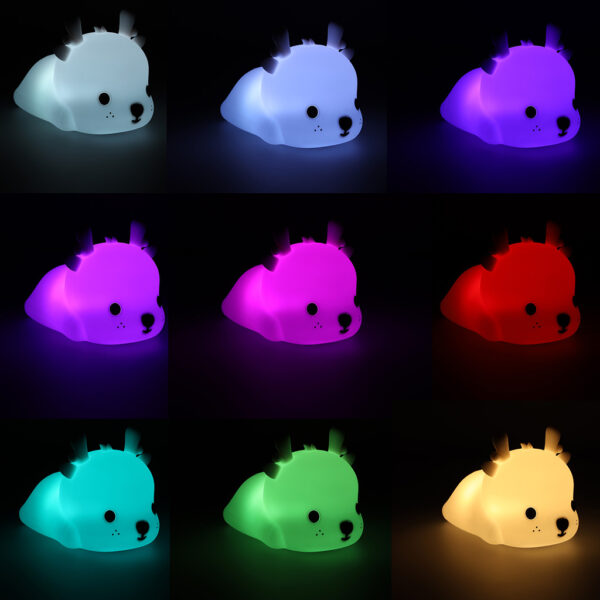Lampka nocna silikonowa biala jelonek Lampka nocna silikonowa biala jelonek