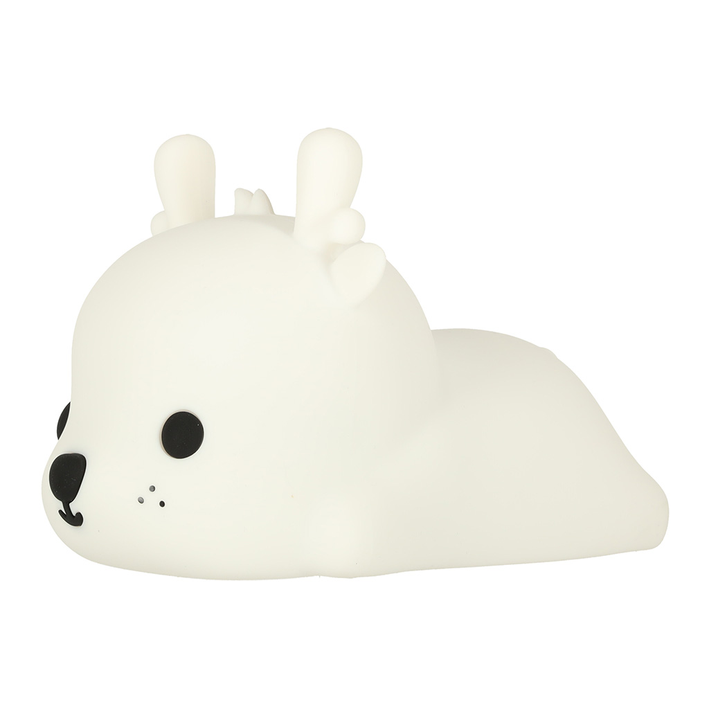 Lampka nocna silikonowa biala jelonek