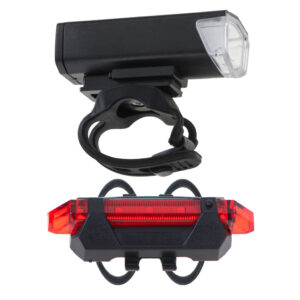 Lampka rowerowa LED zestaw tyl przod USB