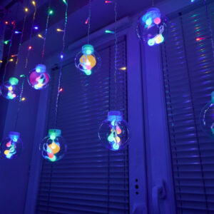 Lampki LED kurtyna kule 3m 108LED multikolor
