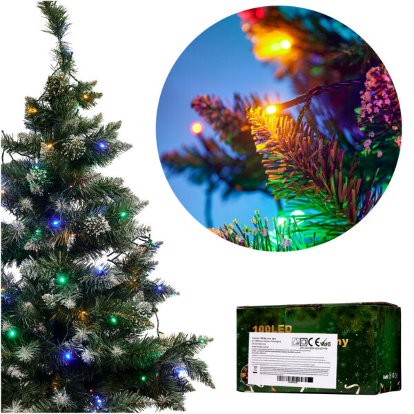 KX5235 2 Lampki LED łańcuch świetlny 10m 100LED multikolor