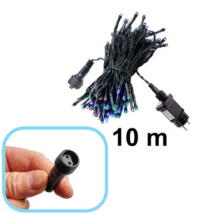 Lampki LED lancuch swietlny 10m 100LED multikolor 8 trybow swiecenia