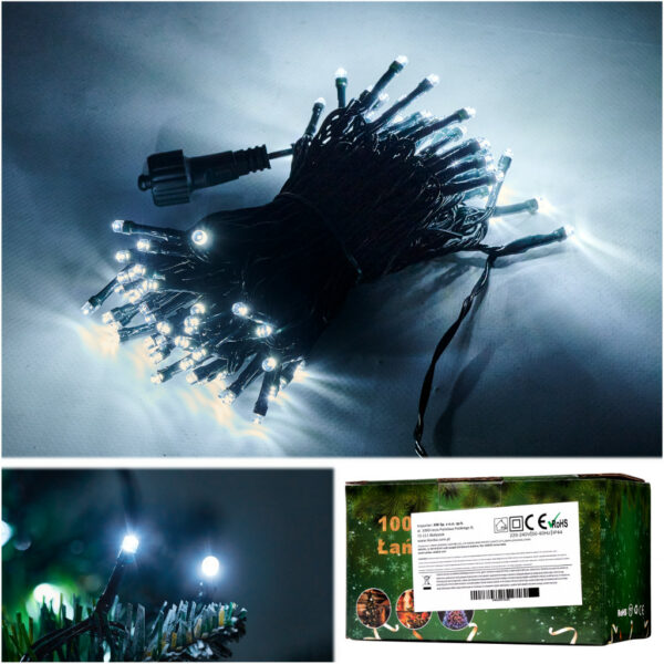 KX5235 2 Lampki LED łańcuch świetlny 10m 100LED multikolor