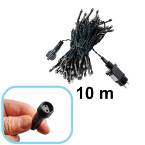 Lampki LED lancuch swietlny 10m 100LED zimny bialy 8 trybow swiecenia