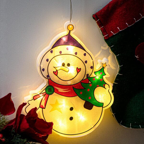 Lampki LED wiszaca dekoracja swiateczna balwan