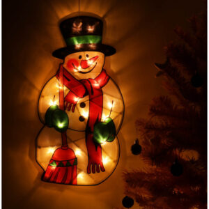 Lampki LED wiszaca dekoracja swiateczna balwan 45cm