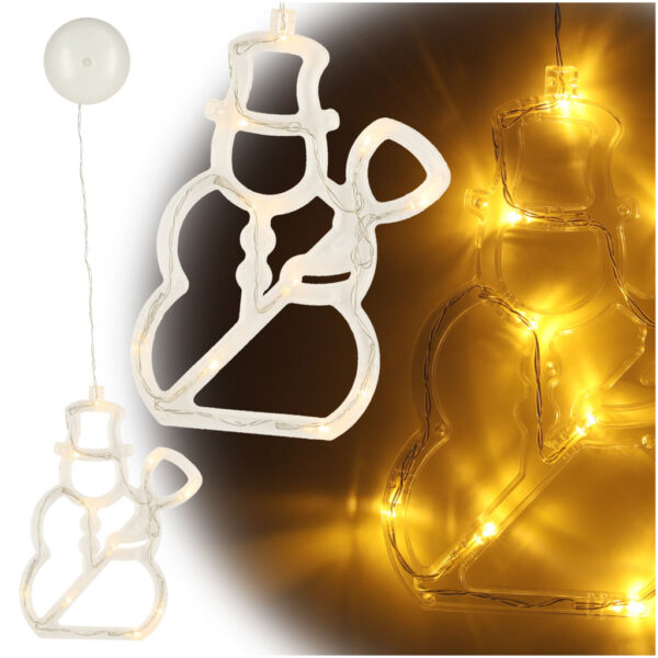 Lampki LED wiszaca dekoracja swiateczna balwanek