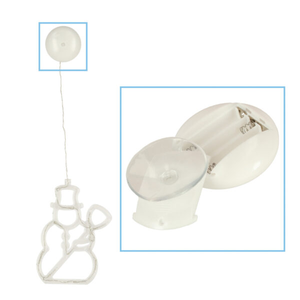 Lampki LED wiszaca dekoracja swiateczna balwanek 49cm 10 LED