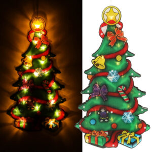Lampki LED wiszaca dekoracja swiateczna choinka 45cm