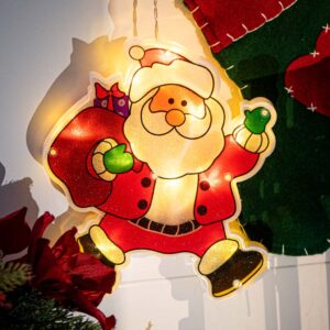 Lampki LED wiszaca dekoracja swiateczna mikolaj z prezentami