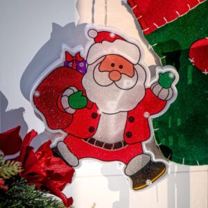 Lampki LED wiszaca dekoracja swiateczna mikolaj z prezentami