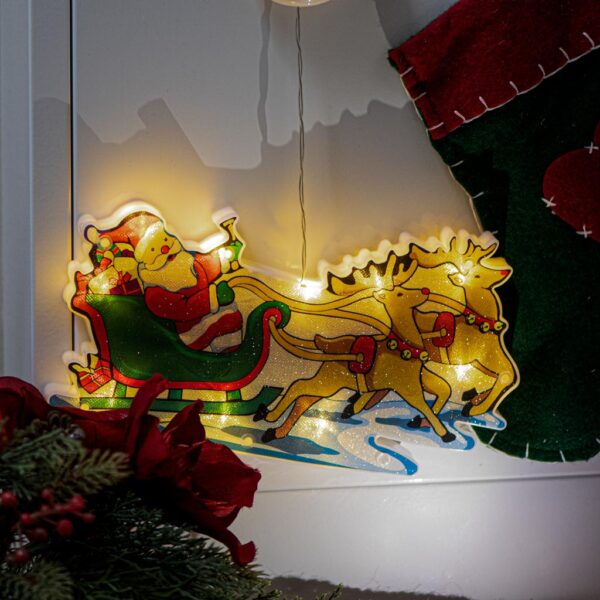 Lampki LED wiszaca dekoracja swiateczna sanie mikolaja