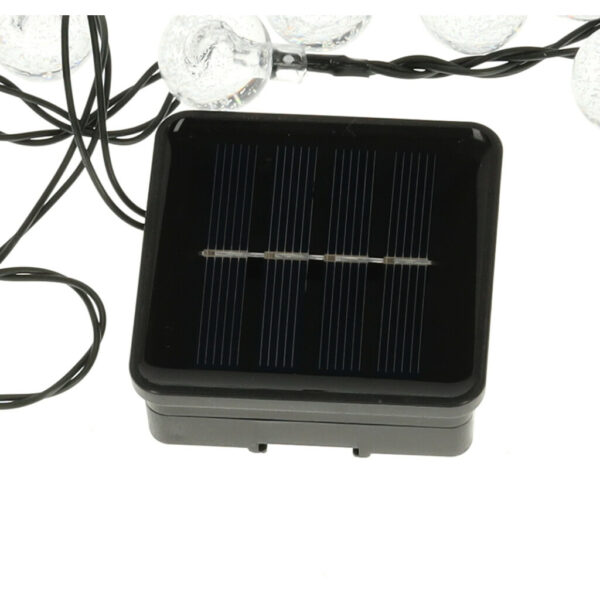 Lampki ogrodowe solarne kulki 7m 50LED cieply bialy