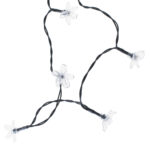 Lampki ogrodowe solarne kwiatki 7m 50LED cieply bialy