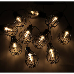 Lampki ogrodowe solarne zarowki girlanda loft 10LED