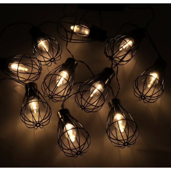 Lampki ogrodowe solarne zarowki girlanda loft 10LED