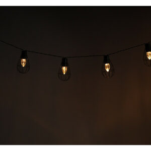 Lampki ogrodowe solarne zarowki girlanda loft 10LED