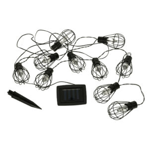 Lampki ogrodowe solarne zarowki girlanda loft 10LED