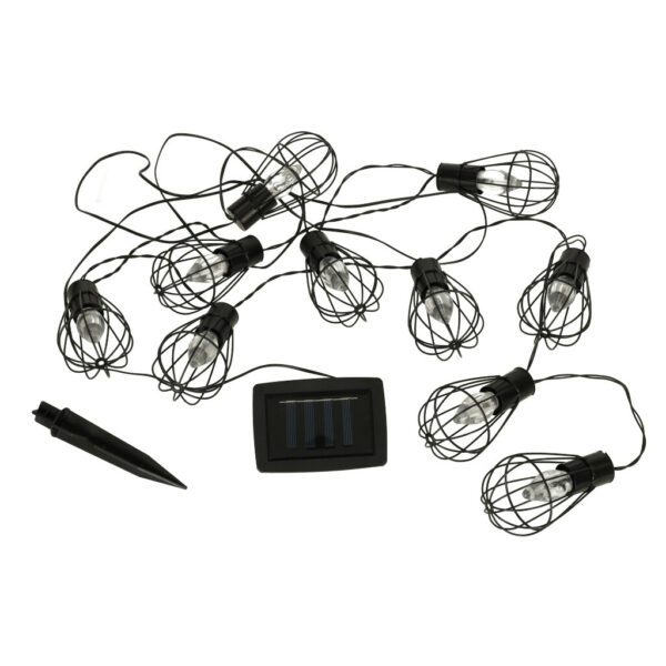 Lampki ogrodowe solarne zarowki girlanda loft 10LED